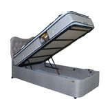Bengi Ticaret Baza Yatak Başlık Standart Silin Model Metal Fırın Boya 100*200 Pedli Ortopedik Yatak El Yapım - 100 x 200 cm - Açık Kahverengi - Beyaz