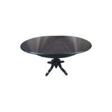 Bengi Ticaret Bengi Masa Baba Kayın Kaplama Mdf Tabla Ihlamur Ayak Parlak Siyah Renk 120CM Açılır - 120 x 120 x 77 cm