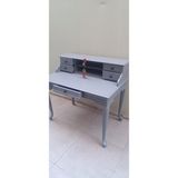 Bengi Ticaret Çalışma masa ST 90138 klasik kayın aslan ayak kütüphane Parlak lake gri El Yapı - 110x70x76