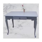 Bengi Ticaret Çalışma masa ST 90139 model kayın aslan ayak çekmec parlak lake gri renk el yapım - 110x70x76
