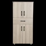 Bengi Ticaret Çok Amaçlı Dolap 130 cm Hard Parlak Cordoba Suntalem 4raf 1çekmece Kutuda Sevk El Yapım - Beyaz - çokamaç dolap 130
