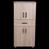 Bengi Ticaret Çok Amaçlı Dolap 130 cm Hard Parlak Somone Suntalem 4raf 1çekmece Kutuda Sevk El Yapım - Sonomo - Beyaz - Sarı - çokamaç dolap