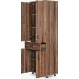 Bengi Ticaret Çok Amaçlı Dolap Ceviz 180 cm Hard Parlak Suntalem El Yapım
