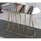 Bengi Ticaret Dresuar 12418 Cadde Model Metal Gold Renk Kaplama Temper Cam Ayna El Yapım