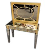 Bengi Ticaret Dresuar 12558 MOTİFL Ayna Kaplama MODEL Parlak-Gold Renk Kayın Çekm Ayna kaplama