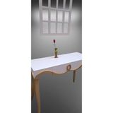 Bengi Ticaret Dresuar 90011 CNC kabartma Model Windows Ayna Gold Lake Beyz Tabla Kayn Aslan Ayk - Beyaz - Gold