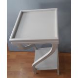 Bengi Ticaret Fiskos 13202 Çiçeklik 4Ayak kare spiral Model MDF Parlak Ahşap ayak Parlak Beyaz