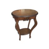 Bengi Ticaret Fiskos Sehpa Oyma Model Parlak Kaplama MDF tabla Kayın ayak Parlak Ceviz 13711