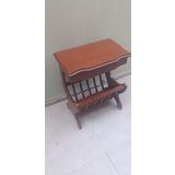 Bengi Ticaret Gazete 13683 Sehpa Model Kayın MDF Torna tabla Parlak Ceviz Boya Tutmalı El Yapım