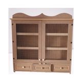 Bengi Ticaret Hobi ADN 90258 Dekoratif Telli Dolap Terek Ahşap MDF Ham CNC Kesim Model El yapım - Ahşap Rengi - ahşap telli terek