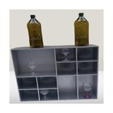 Bengi Ticaret Hobi ADN Dekoratif 90352 Kupa Raf Model Ahşap MDF Gümüş Gri Renk El Yapım