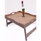 Bengi Ticaret Hobi ERDL 90049 Dekoratif Tepsi Ayaklı Dikdörtgen HAM Ahşap MDF Model El Yapımı - Naturel Ahşap - servis tepsi