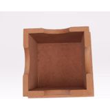 Bengi Ticaret Hobi ERDL 90062 Dekoratif Masaüstü Kalemlik Ahşap MDF Kare El Yapım - Naturel - ahşap kalemlik - 10x10x10