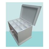 Bengi Ticaret Hobi ERDL 90222 Dekoratif Makyaj Kutu 2 Çekmec Ahşap MDF Beyaz Lake Boya El yapım