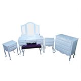 Bengi Ticaret Makyaj Masa Dresuar 7 Çekmece Ahşap Kayın Lükens Aslan Ayak Kırmızı Boya Yan Açıl Ayna El Yapım