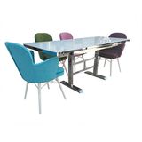 Bengi Ticaret Masa 12584 X Metal nikelaj ayak Yan Açıl Temper cam Kelebek Dökme sünger sandalye