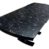 Bengi Ticaret Masa 18109 X AYAK Model Metal Nikelaj Dikdörtgen Yan Açılı Siyah mermer MDF Tabla