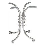 Bengi Ticaret Masa Ayak Japon Metal Model Transmisyon Çelik Nikelaj 90 cm Yuvarlak Tabla Için Kutuda Sevk El Yapım - Ceviz - Gri