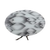 Bengi Ticaret Masa Japon Ayak Model Metal Nikelaj 90CM Temper 8mm Grafik Balık Sürü Cam Elyapım - Naturel - 90*90*75
