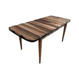 Bengi Ticaret Masa Kütük Desen Model Kelebek Açılır Kayın Retro Ayak Parlak Ceviz Lake Boya El Yapım - 120*80*76 - Ahşap