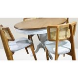 Bengi Ticaret Masa Sandalye 90180 Tk Ihlamur Baba Ayak Model MDF Tabla 100cm Beyaz Ceviz ElYapı - 100x200