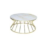 Bengi Ticaret Orta Sehpa Brc Cadde Model Sarı Mermer Temper Cam Metal Transmisyon Çelik Gold Renk El Yapım - sarı mermer gold - farklı renk