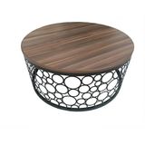 Bengi Ticaret Orta Sehpa ST 17636 Cnc Osmanl Design Metal Cnc Kesim Mdf Ceviz Renk Tabla El Yapım