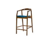Bengi Ticaret Sandalye 14226 ST Zus703-268 Kolçak Bar Kayın Bambu Ayak Parlak Cevz TAYTÜY kumaş - Ceviz
