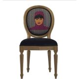 Bengi Ticaret Sandalye 19756 ST Zus019 HASIR MADALYON Model Resim Siyah Kumaş Kayın Ayak Gri - salon odası sandalye