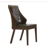 Bengi Ticaret Sandalye ST Zus038 Suni Deri Model Kapitone Modern Ceviz Renk Torna Ayak El Yapım - Kahverengi - yemek odası sandalye