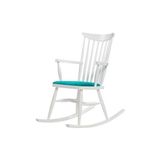 BENGİ TİCARET Sandalye Zus300 Model 90476 Sallanan Beyaz Ahşap Retro Ayak Kutuda Sevk El Yapım