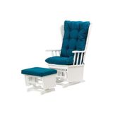 BENGİ TİCARET Sandalye Zus301 Model 90477 Mama Puflu Sallanan Ahşap Lake Beyaz Ayak El Yapım