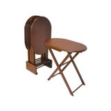 BENGİ TİCARET Zigon Çanta Oval Model 13847 Ahşap Mdf Parlak Ceviz Natüre Minumum Park El Yapım