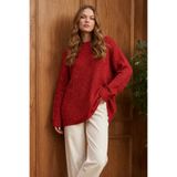 benguen Simli Triko Tunik R4498 Kırmızı