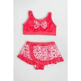 Beniizle Desenli Kız Çocuk Bikini Takım - Kalp - 2 - 3 Yaş