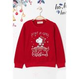 Beniizle Snoopy Baskılı Yılbaşı Temalı 2 İp Şardonlu Kız Çocuk Sweatshirt