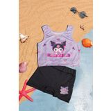 Beniizle Yıldız Desenli Kız Çocuk Mayo Bikini Takım