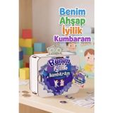 Benim Ahşap İyilik Kumbaram Eğitici Dekoratif Demonte Çocuk Kumbarası