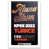 Benim Hocam Yayınları 2022 KPSS Türkçe Çek Kopart Yaprak Test