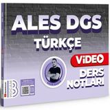 Benim Hocam Yayınları 2024 ALES DGS Türkçe Video Ders Notları