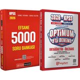 Benim Hocam Yayınları 2026 Kpss Efsane 5000 Tamamı Çözümlü Soru Bankası - Optimum 5 Deneme