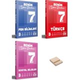 Benim Hocam Yayınları Benim Hocam 7. Sınıf Fen Bilimleri Türkçe ve Sosyal Bilgisi Soru Bankası 3lü Set + Telefon Standı