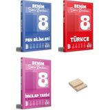 Benim Hocam Yayınları LGS 8. Sınıf Benim Hocam Fen Türkçe ve İnkılap Soru Bankam 3lü Set + Telefon Standı