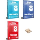Benim Hocam Yayınları Lgs 8. Sınıf Benim Hocam Matematik Fen ve Türkçe Soru Bankam 3lü Set + Telefon Standı