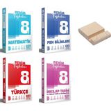 Benim Hocam Yayınları LGS 8. Sınıf Matematik Fen Türkçe ve İnkılap Benim Fasikülüm 4lü Set + Telefon Standı