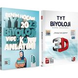 Benim Hocam Yayınları TYT Biyoloji Konu Anlatımı ve 3D Yayınları Soru Bankası Seti 2 Kitap