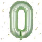 Benim Marifetlerim - 0 Rakamı Su Yeşili Folyo Balon 40 inch 90 cm
