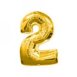 Benim Marifetlerim - 2 Rakamı Altın Folyo Balon 16 inch 40 cm