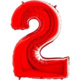Benim Marifetlerim - 2 Rakamı Kırmızı Folyo Balon 16 inch 40 cm