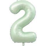 Benim Marifetlerim - 2 Rakamı Su Yeşili Folyo Balon 40 inch 90 cm